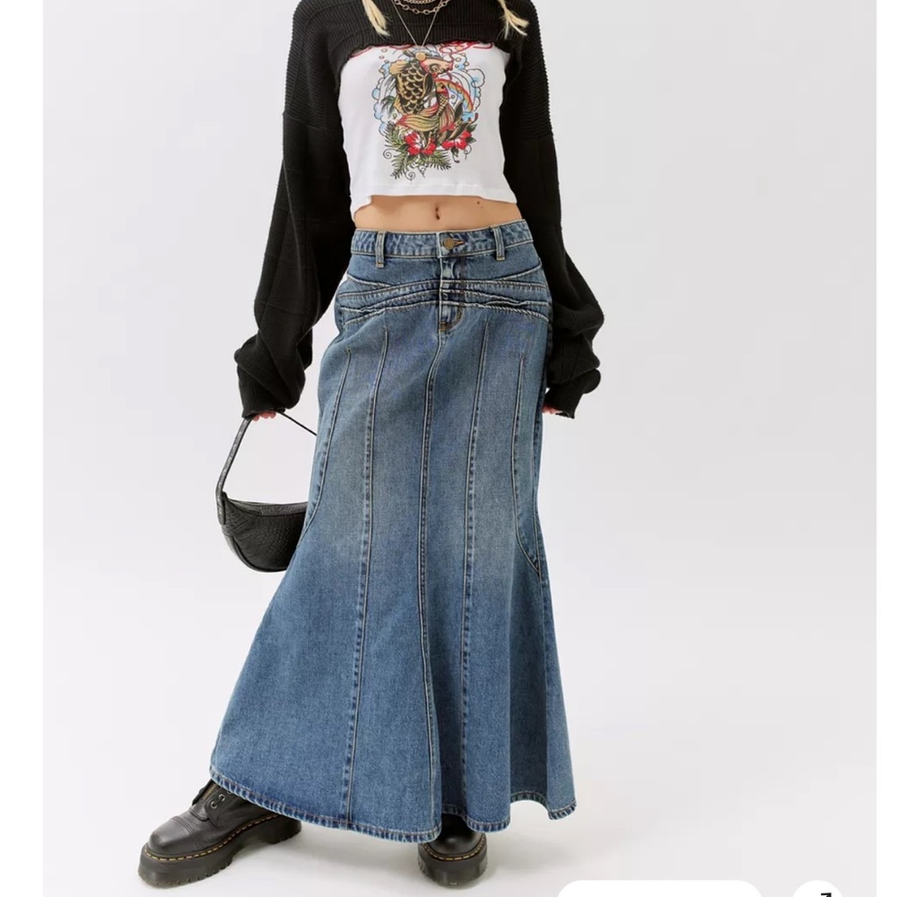 BDG Kendall Denim Maxi Skirt